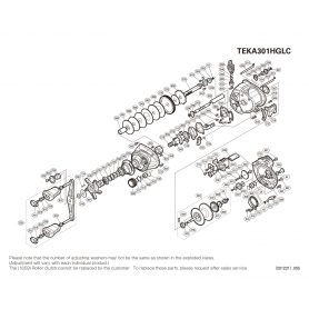 Tekota 301 A HG Line Counter (ft) Solak Makaraları için Yedek Parçalar