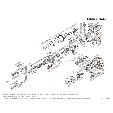 Ersatzteile für Tekota 301 A HG Line Counter (ft) Linkshänder Rollen