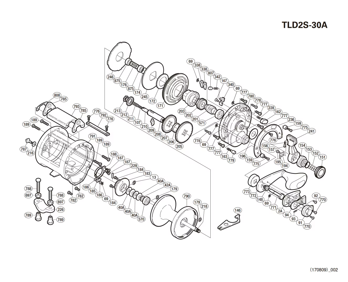 TLD II A Reel Spare Parts