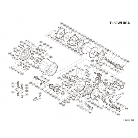 Tiagra 50lb A WLRS right-handed Reel Spare Parts