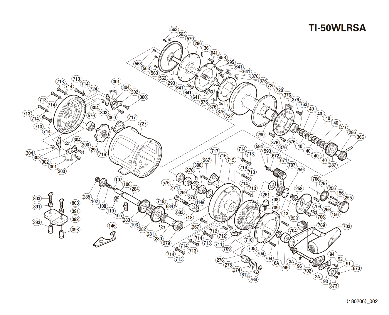 Peças de reposição para Tiagra 50lb A WLRS destro