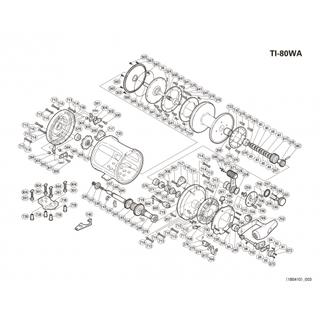 Onderdelen voor Tiagra 80lb A W rechtshandig molens