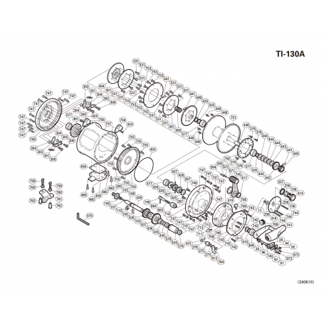 Onderdelen voor Tiagra 130lb A W rechtshandig molens