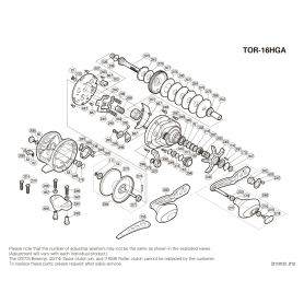 Despiece Carrete Torium 16lb A HG Diestro