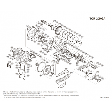 Peças de reposição para Torium 20lb A HG Destro