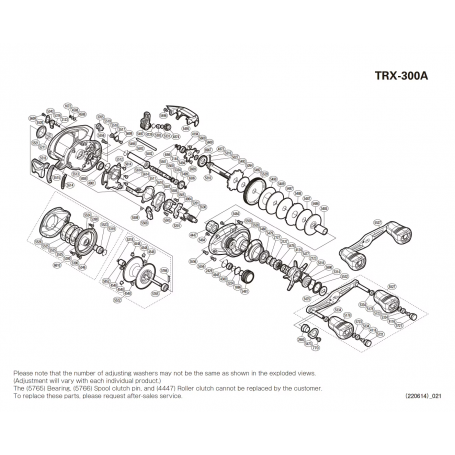 Peças de reposição para Tranx 300 A destro