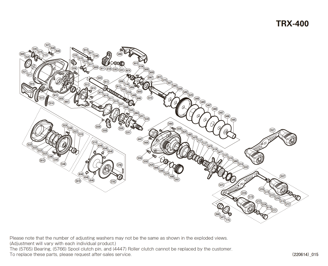Despiece Carrete Tranx 400 A Diestro