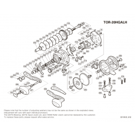 Ersatzteile für Torium 20lb A HG Linkshänder Rollen