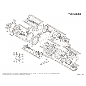 Despiece Carrete Tyrnos 50lb 2-Speed LRS Diestro