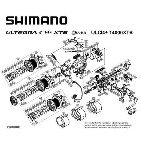 Ultegra CI4+ 14000 XTB Makaraları için Yedek Parçalar