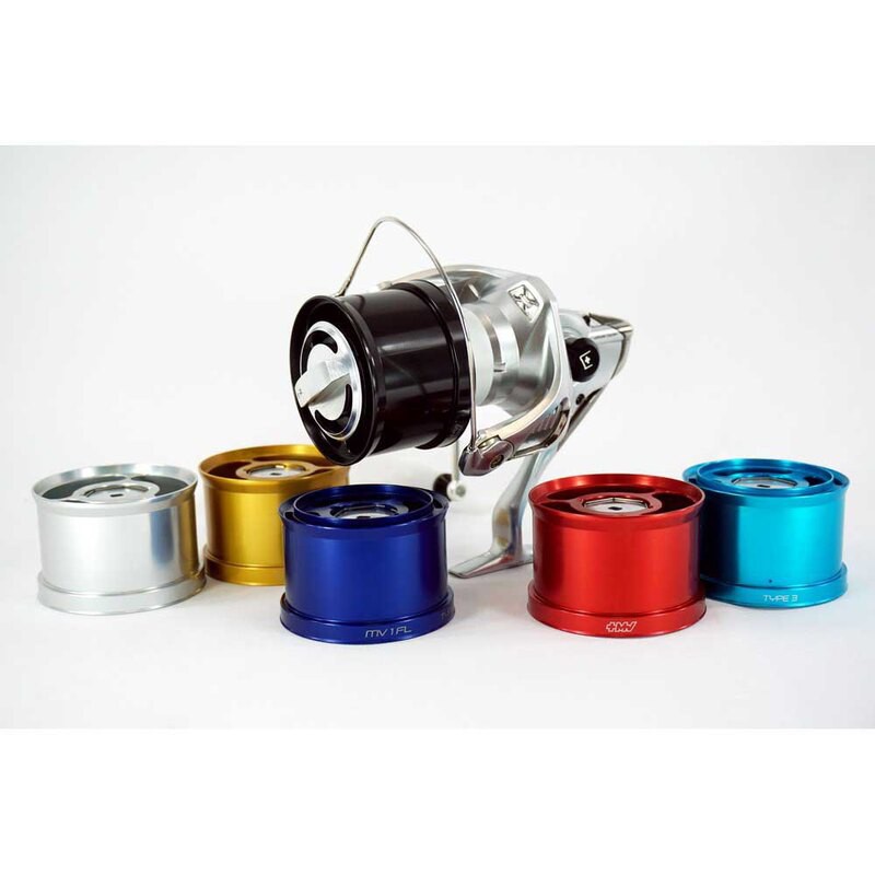 Aluminium Straight Spool Bull's eye [9100]【Mv Spools】