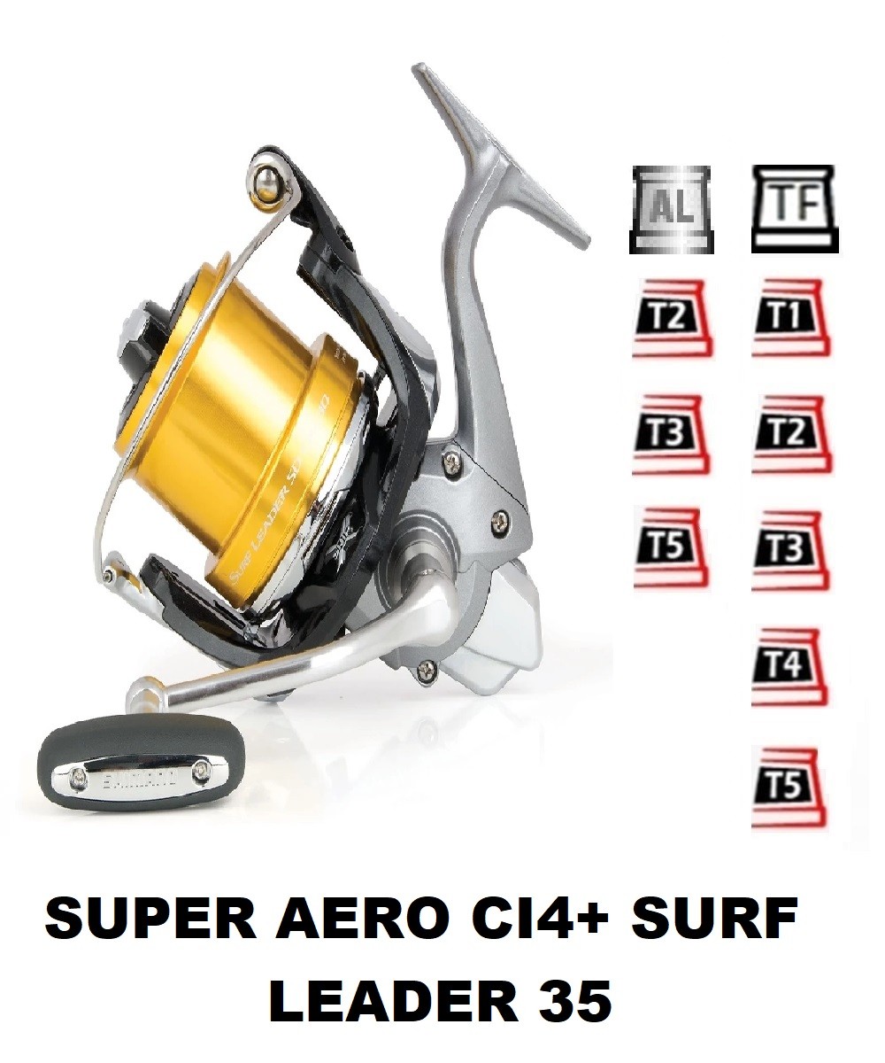 ▷ Spare Spools Compatible with Super Aero Sa Surf Leader Plus 35