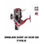 Ile uyumlu olta makinesi yedek kafalan Emblem Surf 45 SCW QD TYPE-R